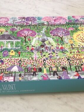 Michael Storrings Easter Park Puzzle - Green, Purple, Pink, Yellow